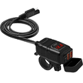 thumbnail image 1 of Cargador Doble Usb Para Motocicletas Con Voltímetro 12v, 1 of 4