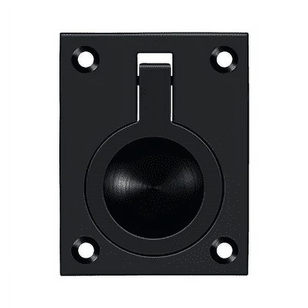 Deltana FRP25U19 Flush Ring Pull; 2-1/2" x 1 7/8"; Black Finish
