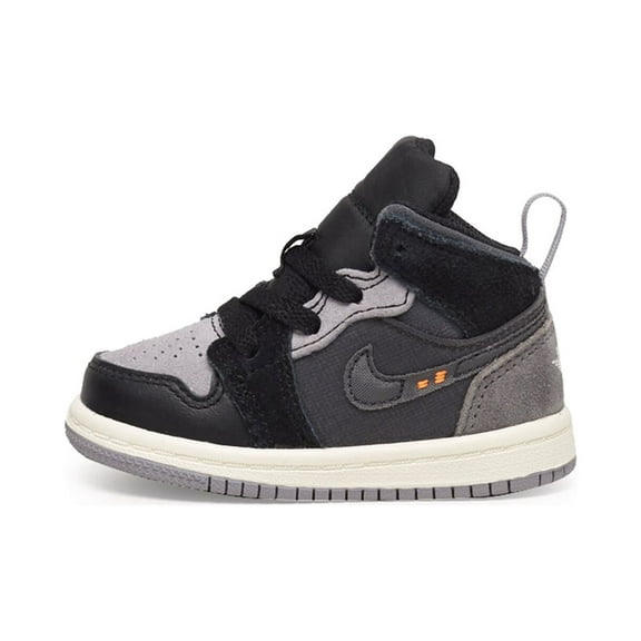 Toddler's Jordan 1 Mid SE Craft Blk/Cement Grey-Lt Graphite (DV0437 001) - 5