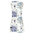 thumbnail image 5 of SMihono Robe d'Été Grande Taille pour Femmes 2023 Mode Aguichant Vintage à Col Rond Sans Manches Imprimée Robes Rondes, 5 of 5