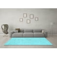 thumbnail image 3 of Ahgly Company Indoor Rectangle Solid Light Blue Modern Area Rugs, 2' x 4', 3 of 4
