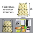 thumbnail image 2 of Honeii Yellow Corn Print Drawstring Backpack,String Bag,Sackpack Cinch Water Resistant Nylon for Gym Shopping Sport Yoga, 2 of 6