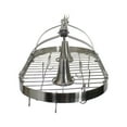 thumbnail image 3 of All The Rages PR1000-BSN Elegant Designs 2 Light Kitchen Pot Rack with Downlights, Brushed Nickel, 3 of 3