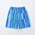 thumbnail image 3 of XADYUY Swim Trunks Boys 8-10 Quick Dry Beach Shorts Kids Cute Striped Print Little Boys Bathing Suit Summer Drawstring Athletic Youth Boys Swim Trunks,9-10 Years Blue, 3 of 7