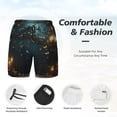 thumbnail image 3 of Disketp Magical Library Butterfly Night for Men's Double Layer Sports Swim Trunks,Stretchy Swim Trunks,Perfect for Swimming, Beach & Sports Activities-3X-Large, 3 of 6