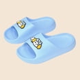 thumbnail image 5 of ITSAME Slippers for Girls, Open Toe Quick-Dry Comfy Anti-Slip Summer Bathroom Shower Slippers for Kids Sky Blue 13-13.5(Big Kids), 5 of 7