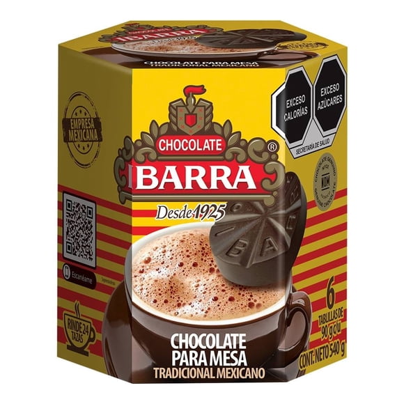 Chocolate de mesa Ibarra 6 tablillas de 90 g c/u