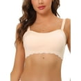 thumbnail image 1 of REFINED ATTIRE Sujetador sin tirantes para mujer, sin aros, top tubo, tirantes removibles, sujetadores bandeau grandes, color beige, 1 of 4
