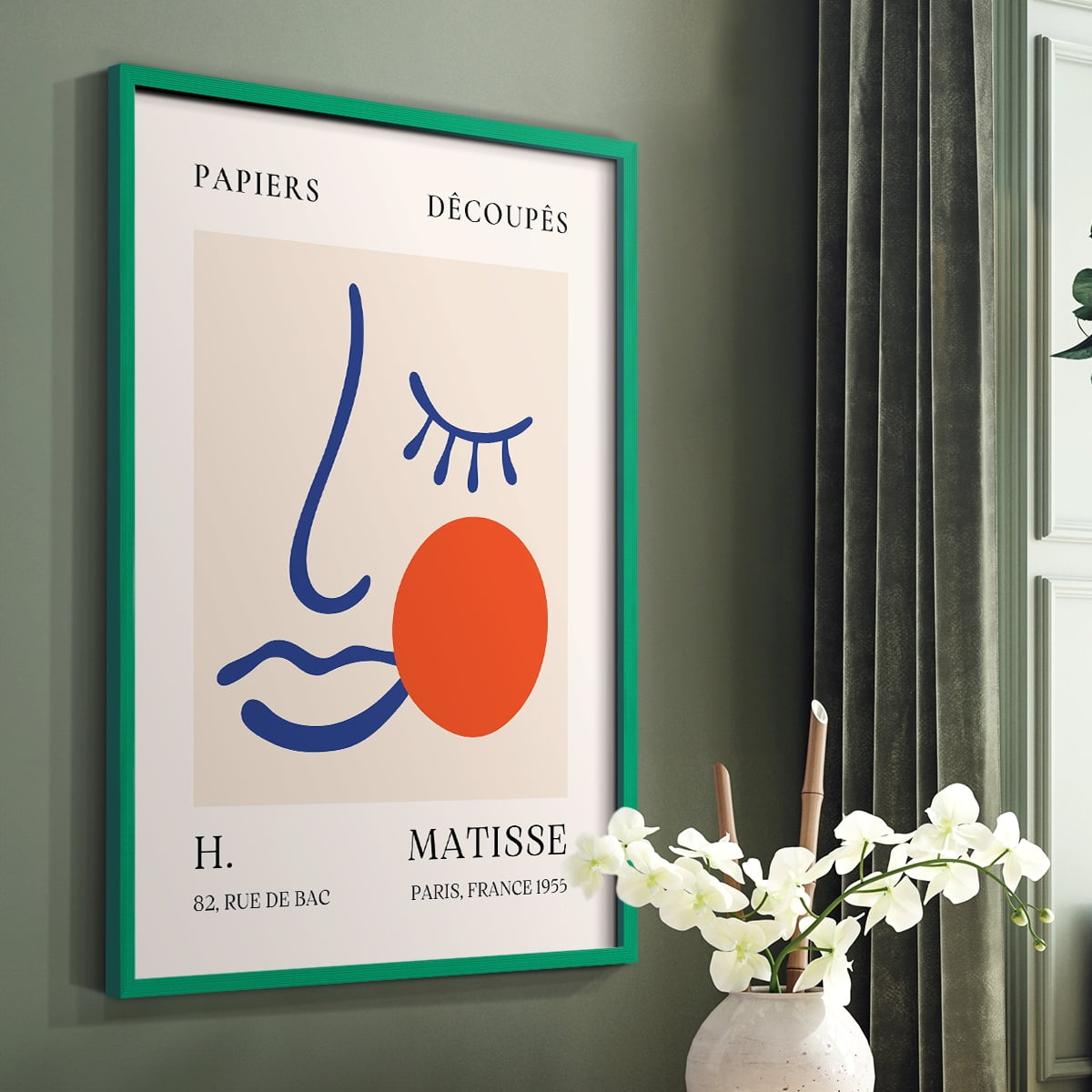 Matisse CLIX Framed Print in Green Solid Wood 8 x 10 Framed Print