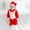 Red, variant on Baby Christmas Outfit My First Christmas Baby Girl Boy Outfit Footed Romper Santa Hat 2Pcs