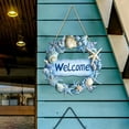 thumbnail image 5 of 2PCS Beach Wreaths for Front Door Ocean Welcome Sign Wood Summer Sea Turtle Beach Door Hanger Sign Beach Room Decor Beach Decorations for HomeBeach House Decor for Front Door, 5 of 8