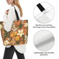 thumbnail image 5 of Large Capacity Single Shoulder Shopping Bag 19.7×15.7×5.9in Main Pocket Large To Accommodate Your Daily Needs Can Be Portable Can Be A Single Shoulder Back Yellow Background With Flowers, 5 of 8