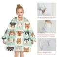 thumbnail image 6 of Lovely Dog Breeds Blanket Hoodies for Kids 6-13YR Oversize Wearable Blanket Hoodies for Boys Girls Teens, 6 of 7