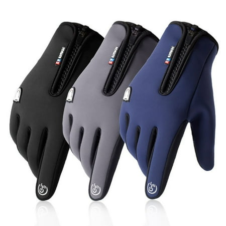 

Zhaomeidaxi Waterproof Winter Gloves Warm Windproof All Fingers Touch Screen Gloves for Men Skiing and Outdoor Work