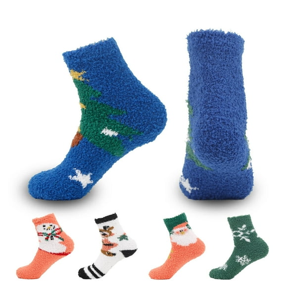 Yoyauz Loose Christmas plush socks for adult women and men as gifts, fluffy holiday winter socks for both men and women