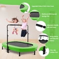 thumbnail image 4 of Foldable Trampoline, Mini Rebounder Trampoline with Adjustable Handle, Exercise Trampoline, Parent-Child Kids Twins Trampoline Max Load 220lbs, 4 of 6