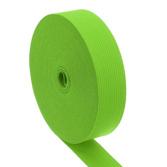Uxcell Sewing Elastic Bands, High Elasticity Elastic Cord Flat Stretch Straps Knit Elastic Spool Fluorescent Green 1" x 11 Yard