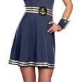 thumbnail image 4 of Womens Sailor Costume Dress Hat & Wrist Cuffs XL (14-16), 4 of 5