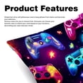 thumbnail image 2 of Game Controller Pillow Covers Sets - Decorative Pillows for Bed and Couch - Unique Patterns - Available in 16x16, 18x18, and 20x20 Inches - Set of 2 for Any Occasion, 2 of 6
