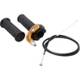 thumbnail image 1 of Twist Throttle Grip, 7/8" 22mm Twist Throttle Accelerator Handle Grips with Throttle Twist Cable, Restrictable Twist Throttle 3 Stage Grip Cable Set Fit for 47cc 49cc Mini Moto Bike Dirt, 1 of 5