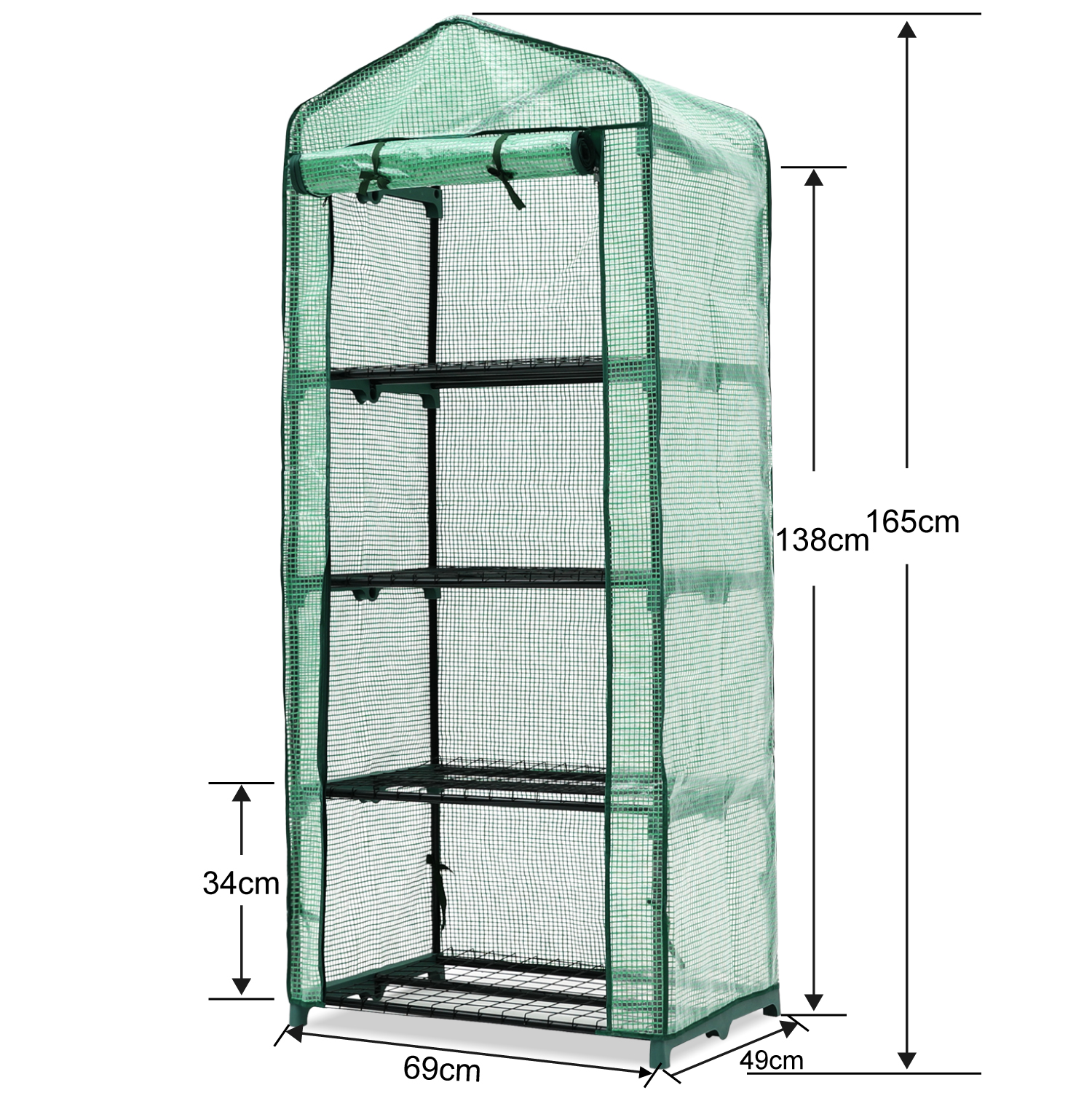 ABCCANOPY Mini Greenhouse, Tiers Portable Gardening Greenhouse with  Zippered Door for Indoor Outdoor Use (Green PE Cover) …