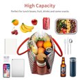 thumbnail image 2 of acdanc Lunch Bag Lunch Box for Women Men Reusable Insulated Lunch Tote Bag,Leakproof Thermal Cooler Sack Food Handbags Case High Capacity forTravel Work School Picnic- Red Flowers, 2 of 7