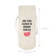 thumbnail image 5 of Koyal Wholesale Birthday Wine Bag, One Year Closer To Granny Panties Wine Bottle Cover, Canvas Wine Bag, 1-Pack, 5 of 5