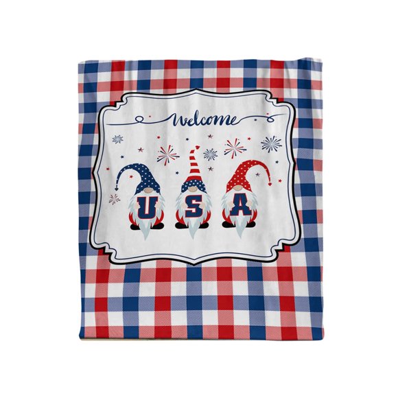 Thickened Blanket Office Nap Blanket Printed Warm Blanket American Star Spangled Flag Flannel Air Conditioning Sleeping Blanket