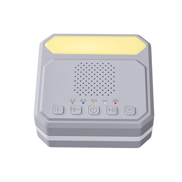 Toystoory Máquina de sonido de ruido blanco para dormir, chupete de escritorio, luz ajustable recargable, terapia de voz, ayuda nocturna para bebés y Electrodomésticos Gris Toystoory HA075635-02B