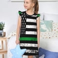 thumbnail image 4 of Vsdgher Chemises de Nuit Drapeau Américain pour Filles Manches Courtes à Volants Robe de Nuit Pyjama pour Fête Pyjama-TG, 4 of 6