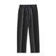 thumbnail image 1 of Pantalones holgados de seda helada con abertura para hombre: color liso, cintura media, diseño drapeado, para el día a día/ocasionales (M-XXXXL), 1 of 8