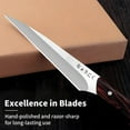thumbnail image 3 of Plys Paring Knife Set of 3-Pieces: 3.4 Inch Ultra Sharp Peeling Knives for Fruit and Vegetable Ergonomic Wooden Handle, 3 of 7