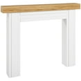 thumbnail image 2 of HOMCOM Modern Fireplace Mantel, Freestanding Fireplace Surround for Electric Fireplaces, with Leg, 51.2" W x 40.6" H, Natural Wood, 2 of 9