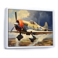 thumbnail image 2 of Designart "Skyline with the P51B Plane I" Transportation Floater Framed Wall Decor, 2 of 7