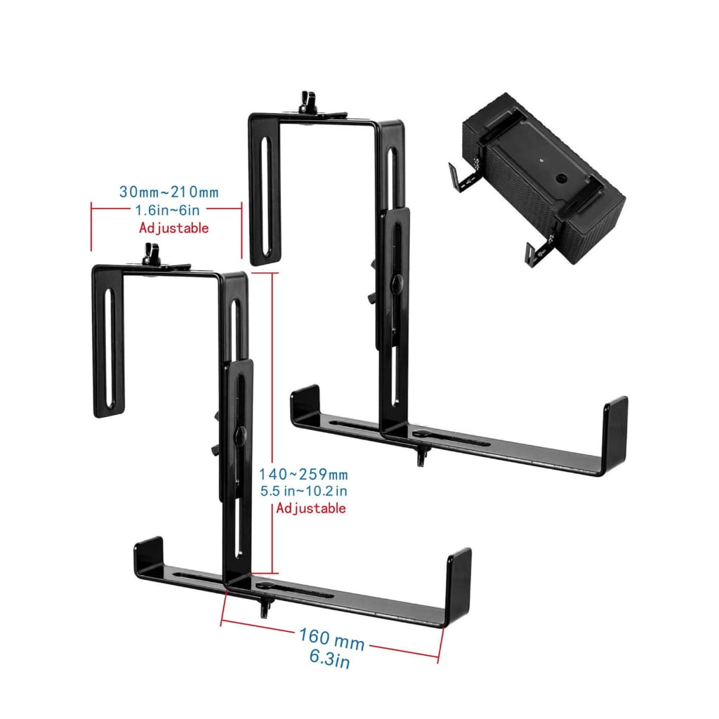 lanema 2Pcs Adjustable Window Planter Box Brackets Wall Mount Holder Outdoor Hanging