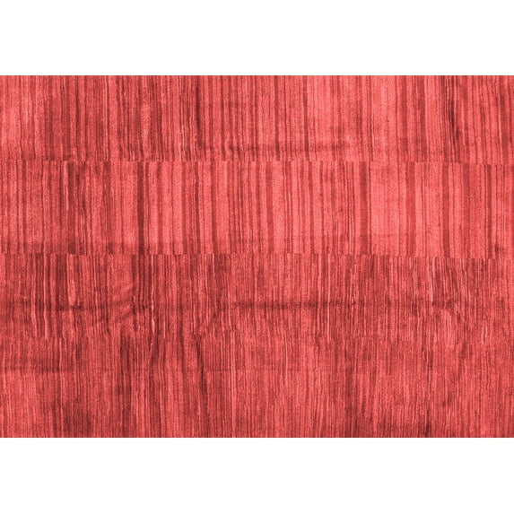Ahgly Company Indoor Rectangle Abstract Red Contemporary Area Rugs, 8' x 12'