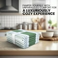 thumbnail image 4 of Candy Cottons Stripe Kitchen Towels Decor Mordern Design Centreband Tea Dish Towels Boho Stripe Absorbent Festive Gift Set of 6 Pantry Reusable Kitchen Dish Towel|Easter Spring Decor 18x28 In Green, 4 of 8