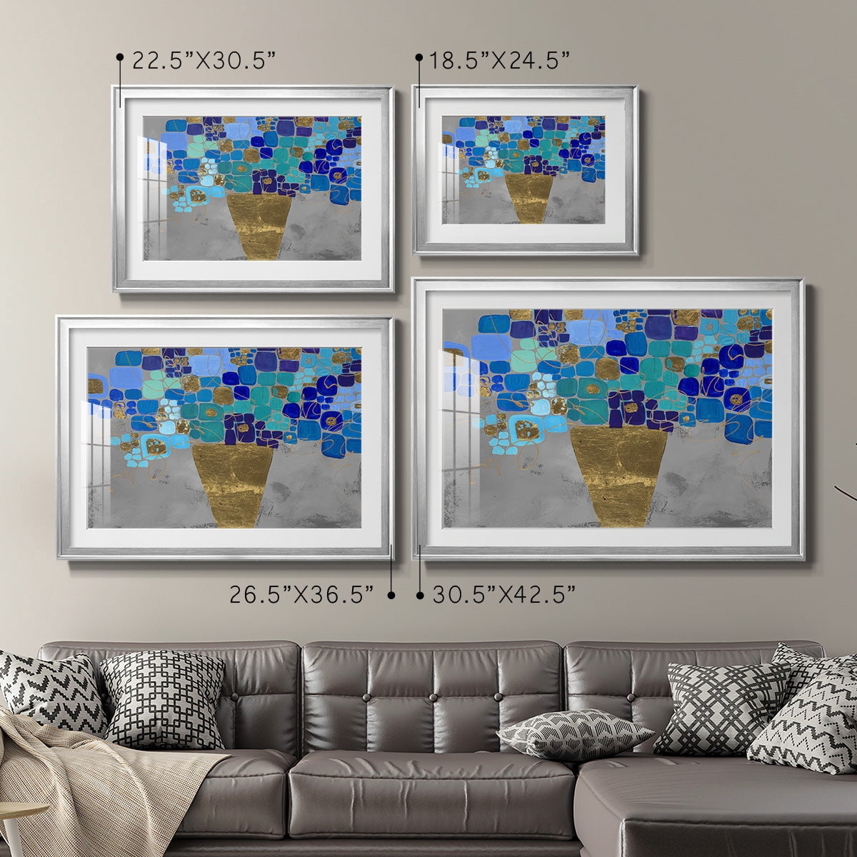 Blue Love Premium Framed Print - Ready to Hang