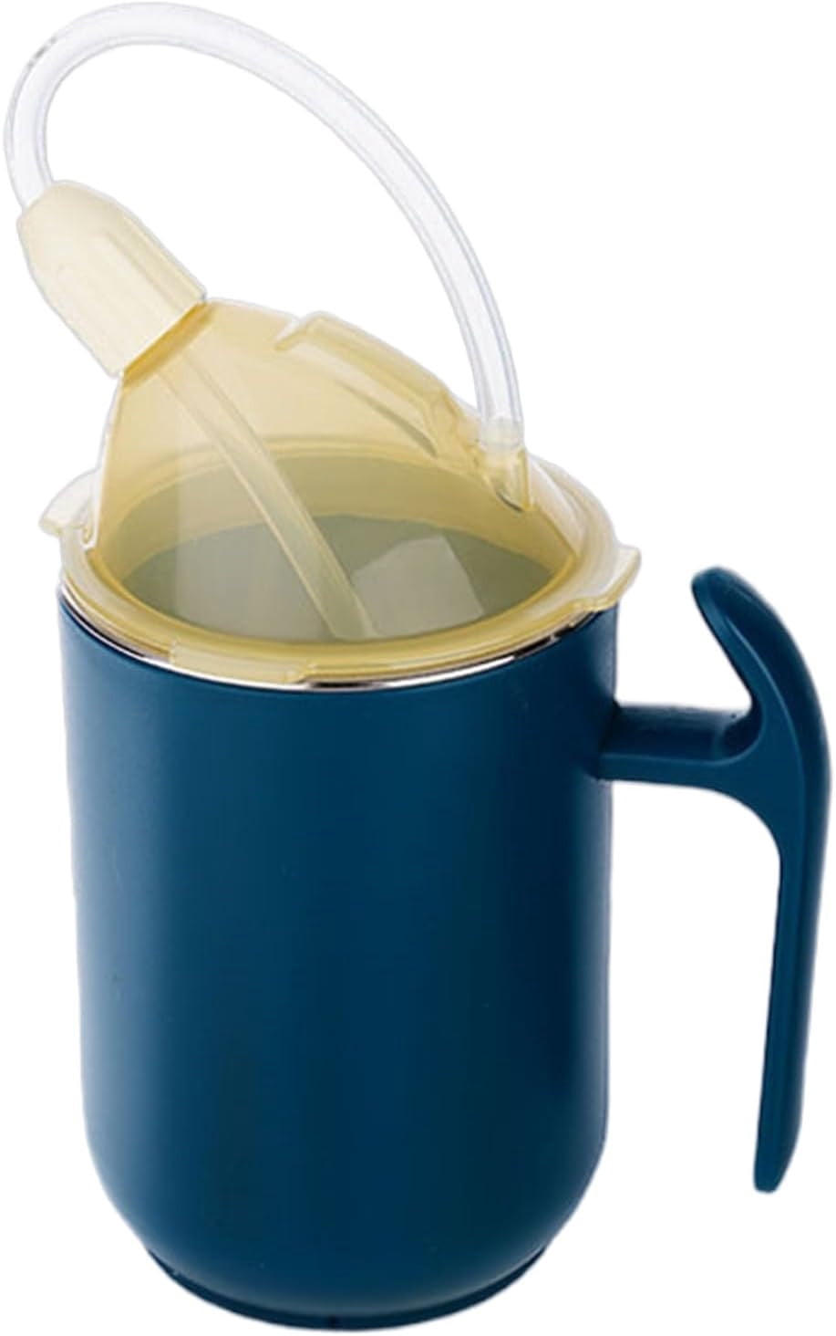 Yannianjz Adult Sippy Cup, Leak-Proof BPA-Free Drinking Aid, 3-in-1 Reusable Straw Cup with Two Lids and Handles, for Seniors, Patients, Disabled, Elderly Care