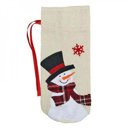 

[Big sale!]Christmas Wine Bottle Cover Reusable Wine Bags Champagne Holder Christmas Table Xmas Party Decorations