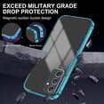 thumbnail image 3 of Compatible with Samsung Galaxy A54 5G Case with Built-in Privacy Glass Screen Protector, Ultra Slim Samsung A54 5G Phone Case Clear for Women Men Shockproof Protective Cover (Blue), 3 of 14