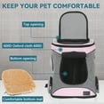 thumbnail image 5 of Petsfit Regular Pet Carrier Backpacks with Upgrade Waist Cushion Design, Suitable for Small and Medium Dogs Cats,Pink, 22 lb Limit, 5 of 8