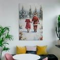 thumbnail image 3 of Santa Claus and Mrs Claus Wall Art Painting, Father Christmas Artwork, Santa Claus Art on Canvas, Vintage Santa Print, Christmas Home Wall Decor Canvas Roll, 3 of 8