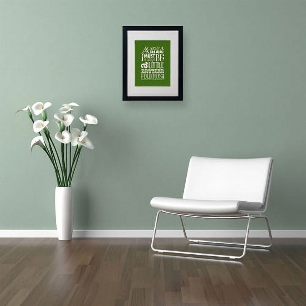 Trademark Fine Art "Little Brother II" Canvas Art by Megan Romo, Black Frame