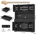 thumbnail image 6 of Homfa Kitchen Pantry with Hutch and Drawers, 71" Tall Storage Cabinet with 55" Wide Countertop and Built-In Power Outlet, Farmhouse Coffee Bar for Dining Room, Black Bark Grain, 6 of 8