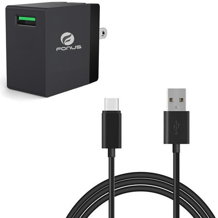 18W Quick Home Charger Compatible With Amazon Fire HD 10 (9th Gen 2019) - 6ft USB Cable Power Cord Travel Wall