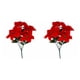 thumbnail image 1 of Cateissary Artificial Flower Fake Lints Decoration Holiday Party Props Decorative Ornament for Home Living Room Bedroom Office rojo 5 tenedores 2Conjunto, 1 of 6