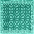 thumbnail image 1 of Ahgly Company Machine Washable Indoor Square Abstract Turquoise Blue Contemporary Area Rugs, 5' Square, 1 of 4