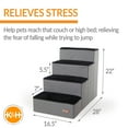 thumbnail image 3 of K&H Pet Products Pet Stair Steps with Storage Gray/Black 4 Stair, 3 of 9