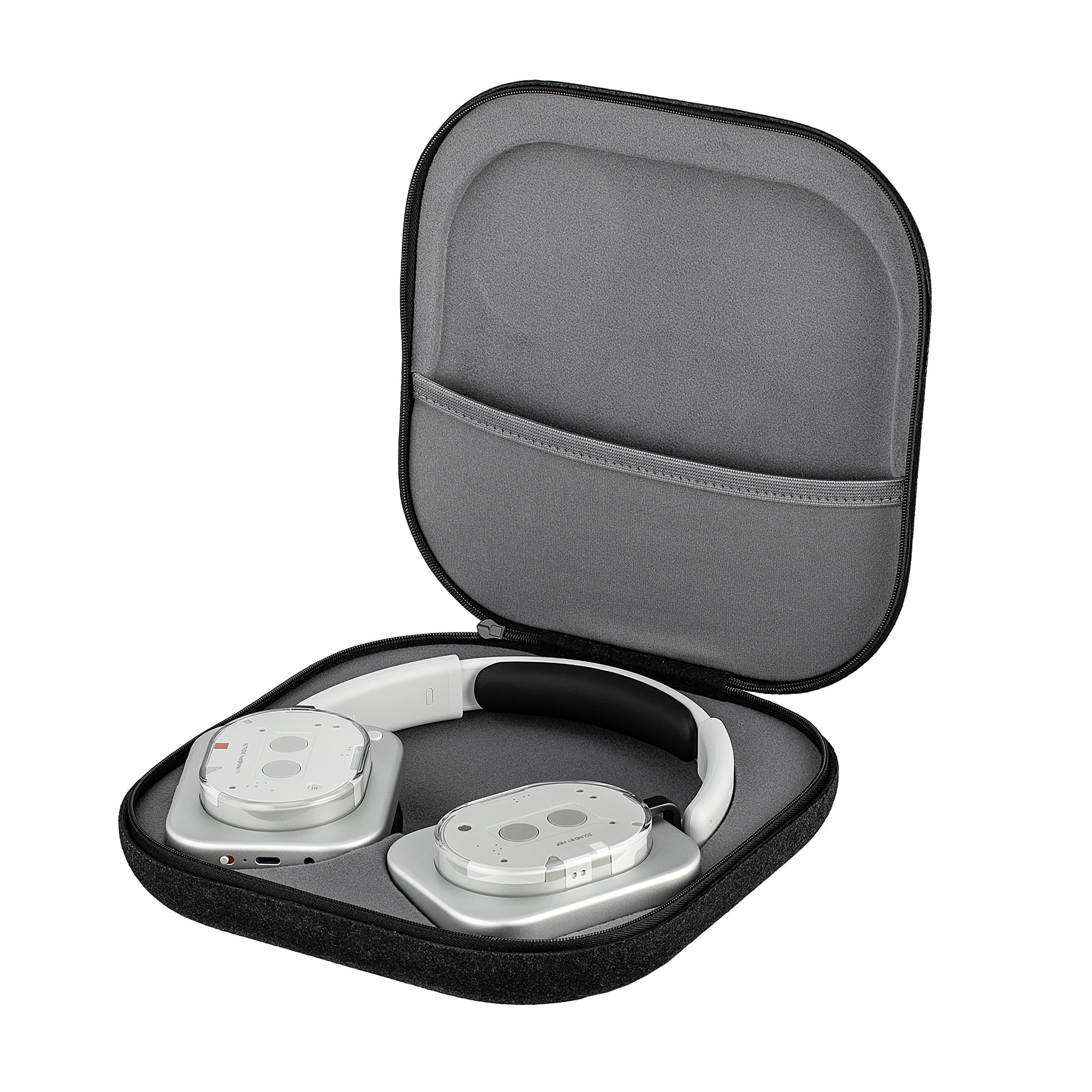 Nothing Headphone (1) (White) Hybrid Active Noise Cancelling Wireless Over Ear Headphones Bundle Including: P-Bank Battery, Headset Case, Goby Labs Cleaner, Desk Holder, Charging Cable, Adapter, More